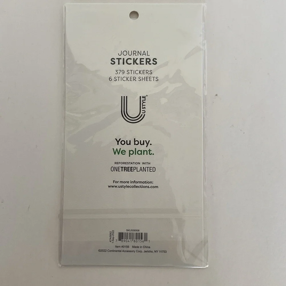 U Style COLORFUL Journaling Stickers. NWT.